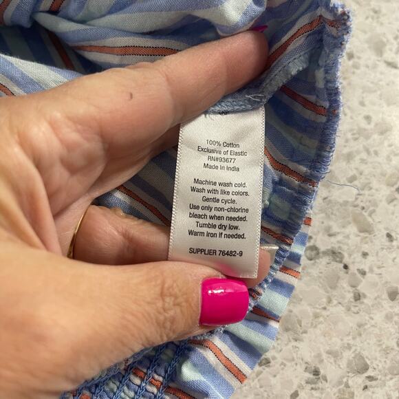 A New Approach ANA blouse shirt women's XXL 2XL plus size chambray blue striped - Picture 7 of 14